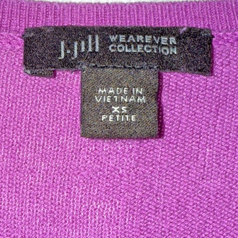 J Jill Wearever Sweater Knit Top M Coastal Grandmother Quiet Luxury Orchid - Picture 3 of 9